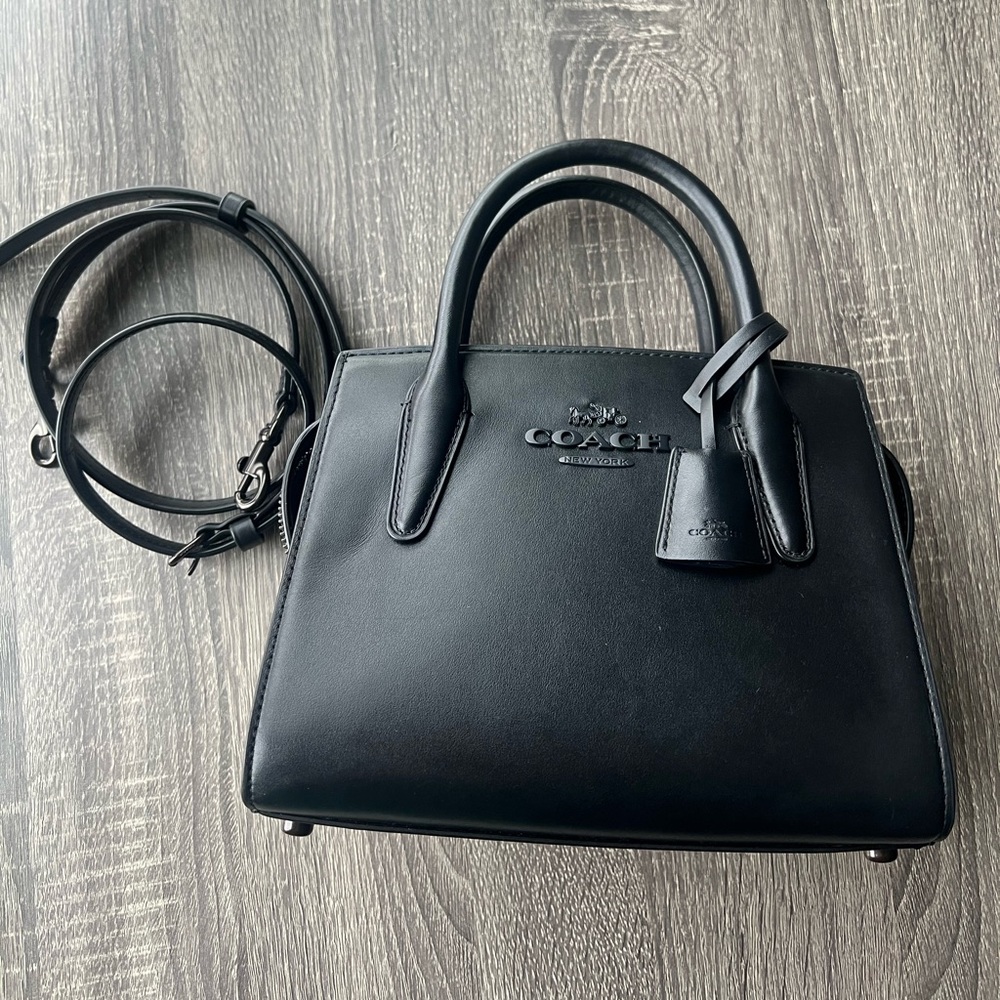 Coach Andrew carryall satchel in black